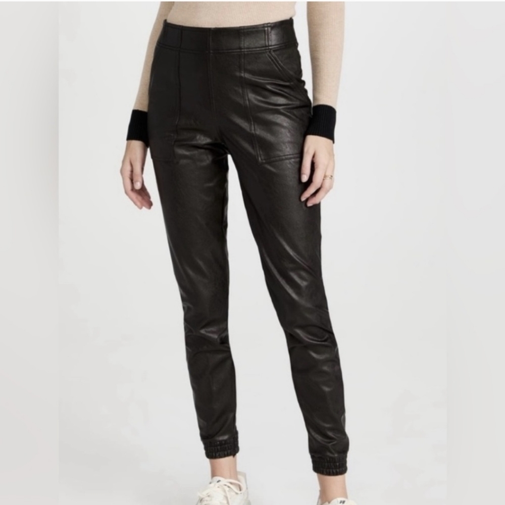 NWT Spanx faux leather joggers - Picture 4 of 12